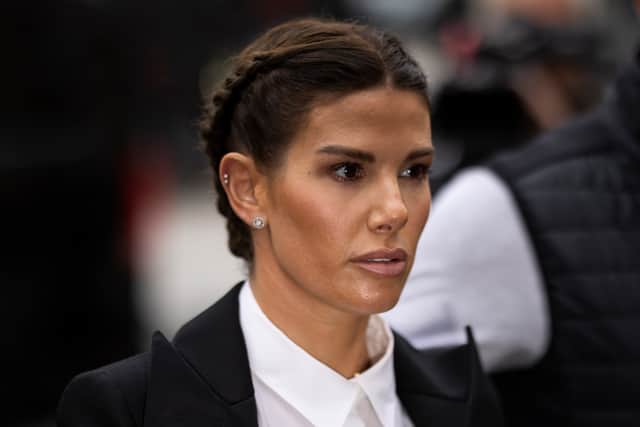 Rebekah Vardy pictured in the aftermath of her defamation trial against Colleen Rooney, known as the ‘Wagatha Christie’ trial. (Credit: Getty Images)