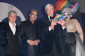 Linda Riley, Julian Clary, Paul O’Grady and Victoria Scone attend the Rainbow Honours at 8 Northumberland Avenue on June 01, 2022 in London, England. (Photo by Stuart C. Wilson/Getty Images)