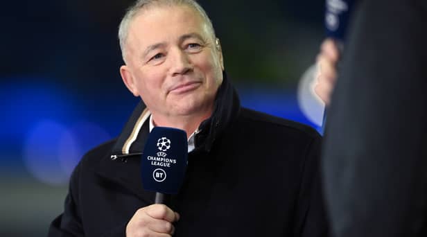 Former Rangers and Scotland striker Ally McCoist on BT television punditry duty