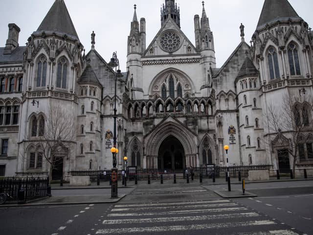  A general view of the Royal Courts of Justice in London.