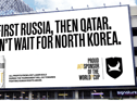 A poster which is part of Brewdog’s ‘anti-sponsor’ campaign against the 2022 World Cup