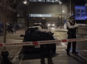 Police officers at the cordon outside St Aloysius Roman Catholic Church in north west London on Saturday (January 14) evening.