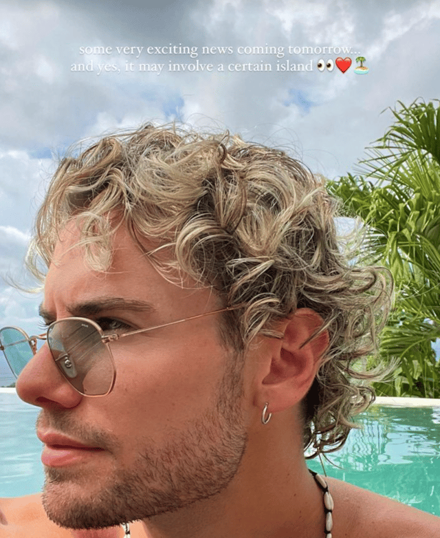 Joe Garratt teased his Love Island 2023 return with this Instagram post on Wednesday (January 18) - @josephgarratt