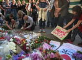 A vigil held in Manchester city centre following the bombing at Manchester Arena. Photo: AFP via Getty Images
