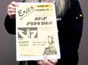 Claire Howell, music memorabilia consultant at Hansons Auctioneers, with the Sex Pistols poster.  