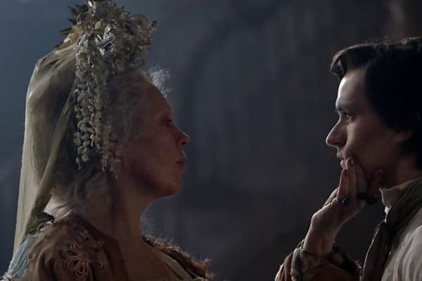 Olivia Colman as Miss Havisham and Fionn Whitehead as Pip (Photo: BBC) 