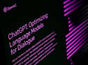 The welcome screen for the OpenAI “ChatGPT” app is displayed on a laptop screen on February 03, 2023 in London, England. 
