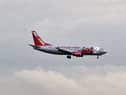 The flight, bound for Gran Canaria, was met with emergency services on the Manchester Airport tarmac.