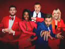 Comic Relief - Red Nose Day 2023,17-02-2023,Joel Dommett, AJ Odudu, Paddy McGuinness, David Tennant, Zoë Ball,BBC/Comic Relief,Nicky Johnston
