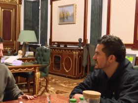 Orlando Bloom shared his meeting with Ukraine president Volodymyr Zalenskyy on his Instagram account (Credit: Orlando Bloom - Instagram)
