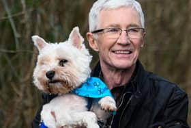  Paul O’Grady during a visit to the Battersea Brand Hatch Centre.