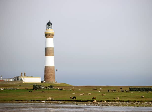 North Ronaldsay Lighthouse in the Orkney Islands is one of the 208 lighthouses operated by NLB.