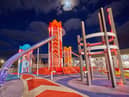 A brand new £2.5 million interactive children’s playground has opened in UK with 24-metre see-saw