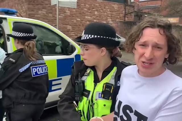 Two Just Stop Oil supporters were arrested at the Herbert Museum in Coventry while demanding that the government stop all new UK fossil fuel projects and calling on employees and directors of UK cultural institutions to join in civil resistance against the governments genocidal policies.