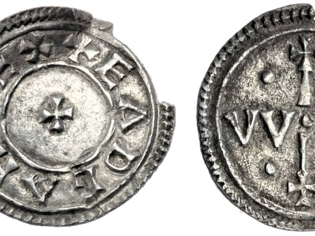 Silver halfpenny found by metal detectorist in Hampshire dating from the reign of Eadgar in about 959 AD 