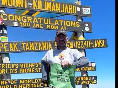 Andy Reid climbed Mt Kilimanjaro (photo: Guinness World Records)