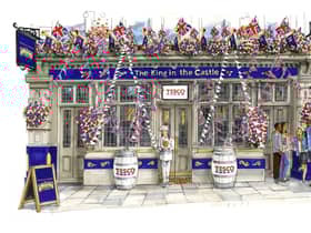 An illustration has been released of the new Tesco pub created to celebrate the coronation 