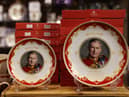 King Charles III plates for sale ahead of his coronation (Photo: Hollie Adams/Getty Images)