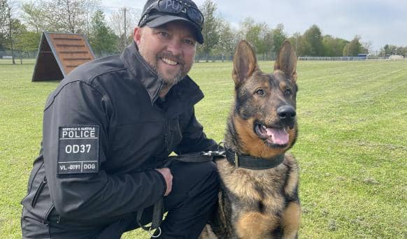 PD Arnie has graduated as a police dog despite harsh conditions in his early life