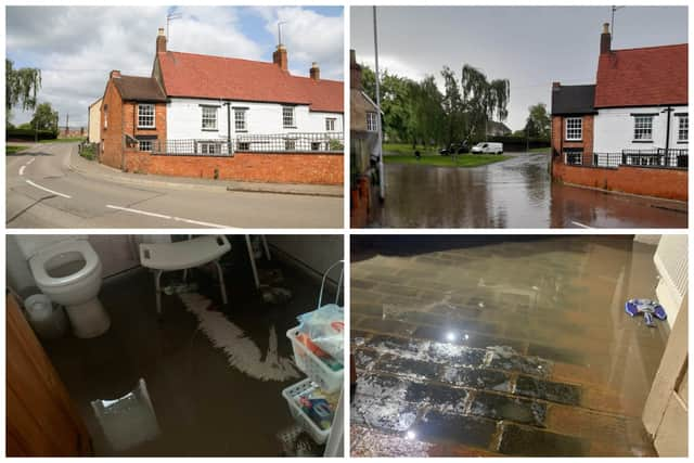 Damage caused to the home from flooding