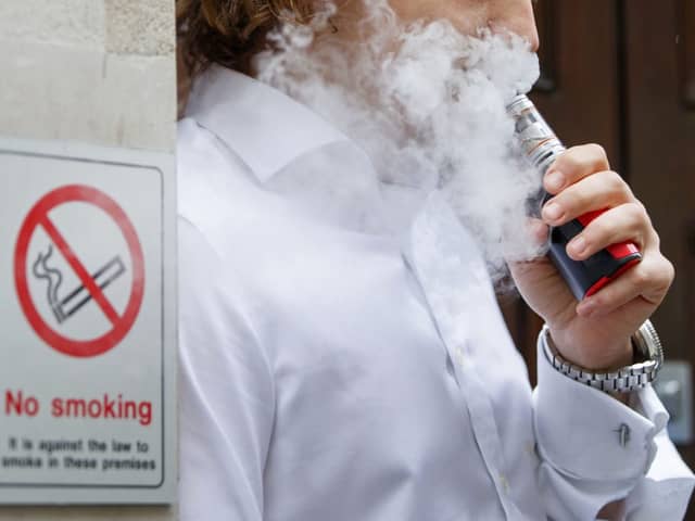 E-cigarettes could be given to smokers for free on the NHS as part of new plans to help people quit (TOLGA AKMEN/AFP via Getty Images))