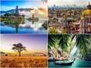 Forty-seven countries have been taking off the red list including (from top left, clockwise) Indonesia, Mexico, Thailand and South Africa (Shutterstock)