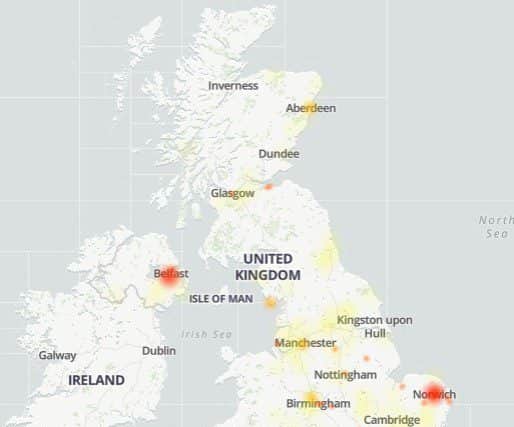 Users started reporting the outage to the Downdetector website at around 6am