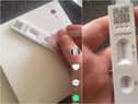 Pupils have been posting clips of themselves adding various liquids to lateral flow tests (Photo: TikTok)