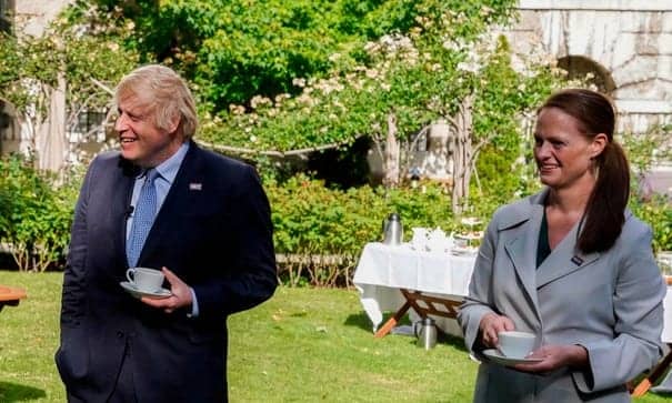 Jenny McGee alongside Boris Johnson during what she described as "a photo opportunity" (Getty Images)
