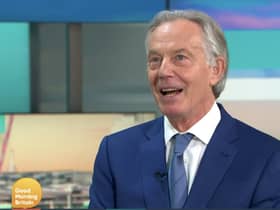 Tony Blair appeared opposite Alastair Campbell and Susanna Reid (ITV)