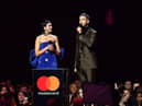 Dua Lipa and Calvin Harris accepting the British Single award during The BRIT Awards 2019 (Photo: Gareth Cattermole/Getty Images)