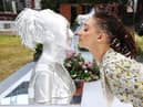 Three 'curious idols' have been revealed at South Bank, London