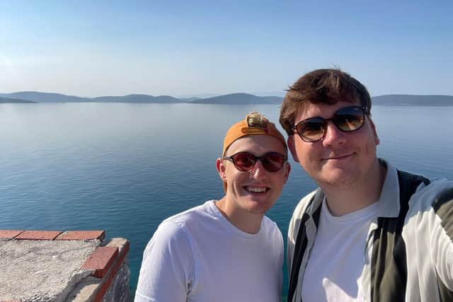 Josef Killey and his partner Joseph Morphet in Turkey. (SWNS)