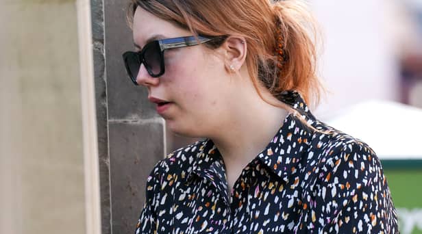 Paris Mayo outside the Worcester Crown Court, where she has been found guilty of murdering her newborn son Stanley at her parents' home in Ross-on-Wye 