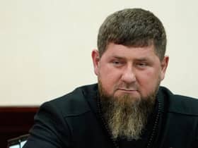 Chechen leader Ramzan Kadyrov attends a meeting of the Council on Interethnic Relations chaired by President Vladimir Putin in Pyatigorsk, Stavropol Krai region, on May 19, 2023. (Photo by TATIANA BARYBINA/Press service of the governor of/AFP via Getty Images)