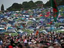 A Glastonbury crew member in his 40s was found dead in his tent on Tuesday.