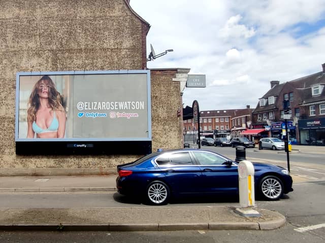 Only Fans billboards pop up in UK promoting adult sex work - residents turn to graffiti 