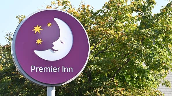 A man and a woman were found dead at London Premier Inn hotel with police describing the incident as ‘unexpected’. (Photo by Paul ELLIS / AFP) (Photo by PAUL ELLIS/AFP via Getty Images)