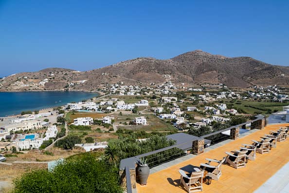 Two friends, Andrew and Max, both 18, died while on holiday in Greece in two separate incidents. (Photo by Athanasios Gioumpasis/Getty Images)