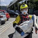 The RSPCA has returned a female swan to be with her partner and cygnets after she was treated for wing injuries following an attack by two teenagers who were seen stabbing her with sticks.