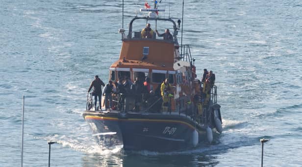 Over 50 people have been rescued after a migrant boat sunk in the Channel on Saturday morning