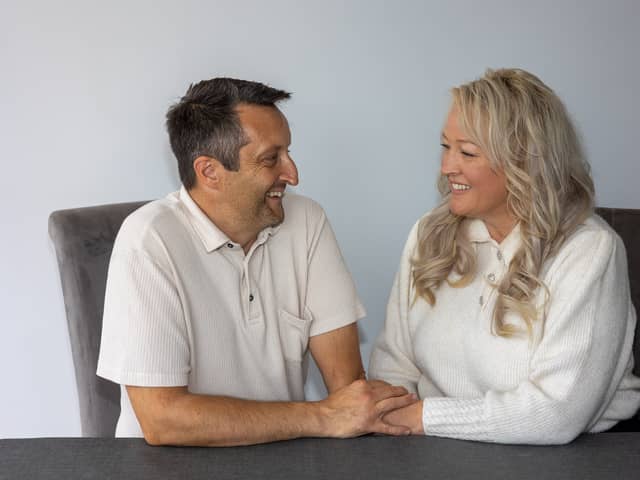 Donna Creed and husband Darren at home in Leicester