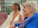 Hannah and her grandma Hazel at her carehome wedding