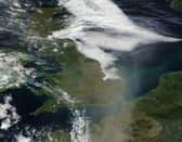 Satellite view of Earth taken on September 6 shows Saharan dust blowing over the UK.
