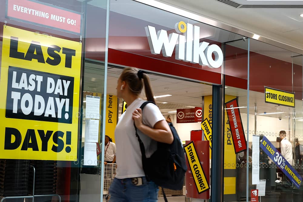 A shopper walks past a Wilko store in Putney on September 12, 2023 in London.