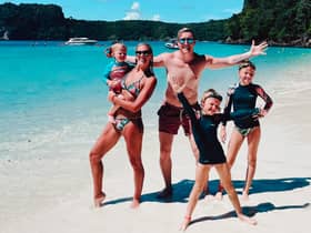 Chris and Tamira sold their house in May and have been travelling in south east Asia with their daughters Olivia, Scarlett and Bella.