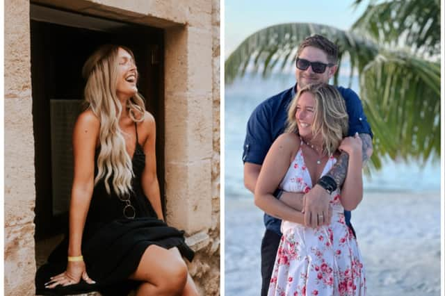 Instagram influencer Nicky Newman, pictured right with her husband Alex, has died of breast cancer at the age of 35. Photos by Instagram/Nicky Newman.