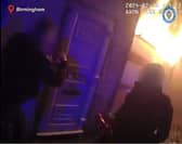 An arson in Villa Road, Lozells, Birmingham, saw officers help two people to safety.
Firearms officers who were out on patrol were the first on the scene after spotting the fire just before midnight on Sunday.
After alerting the fire service, officers entered the next-door building and led the occupants to safety.