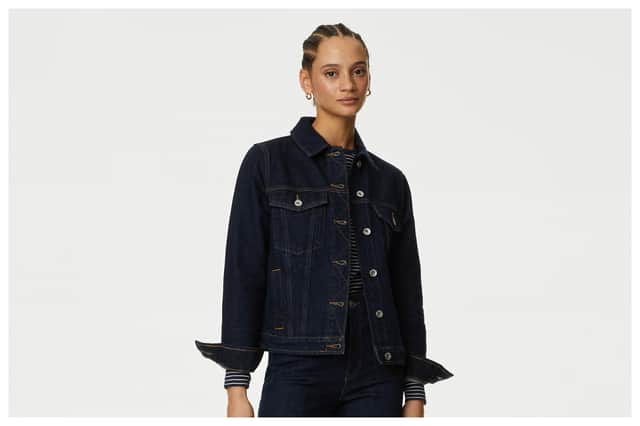 Dark denim washes are trending right now, and this M&S indigo denim jacket is a great entry way into jumping onto this trend