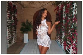 Love Island’s Maya Jama once again stole the show in a white crochet mini dress. Picture:mayajama/Instagram
